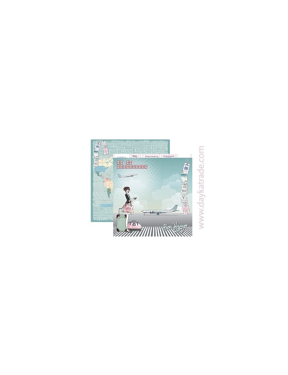 papel scrapbooking "aeropuerto"