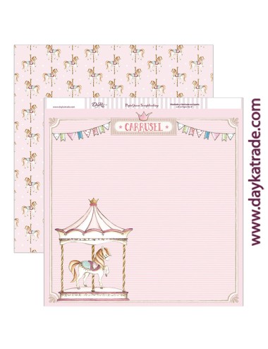 papel scrapbooking "carrusel"