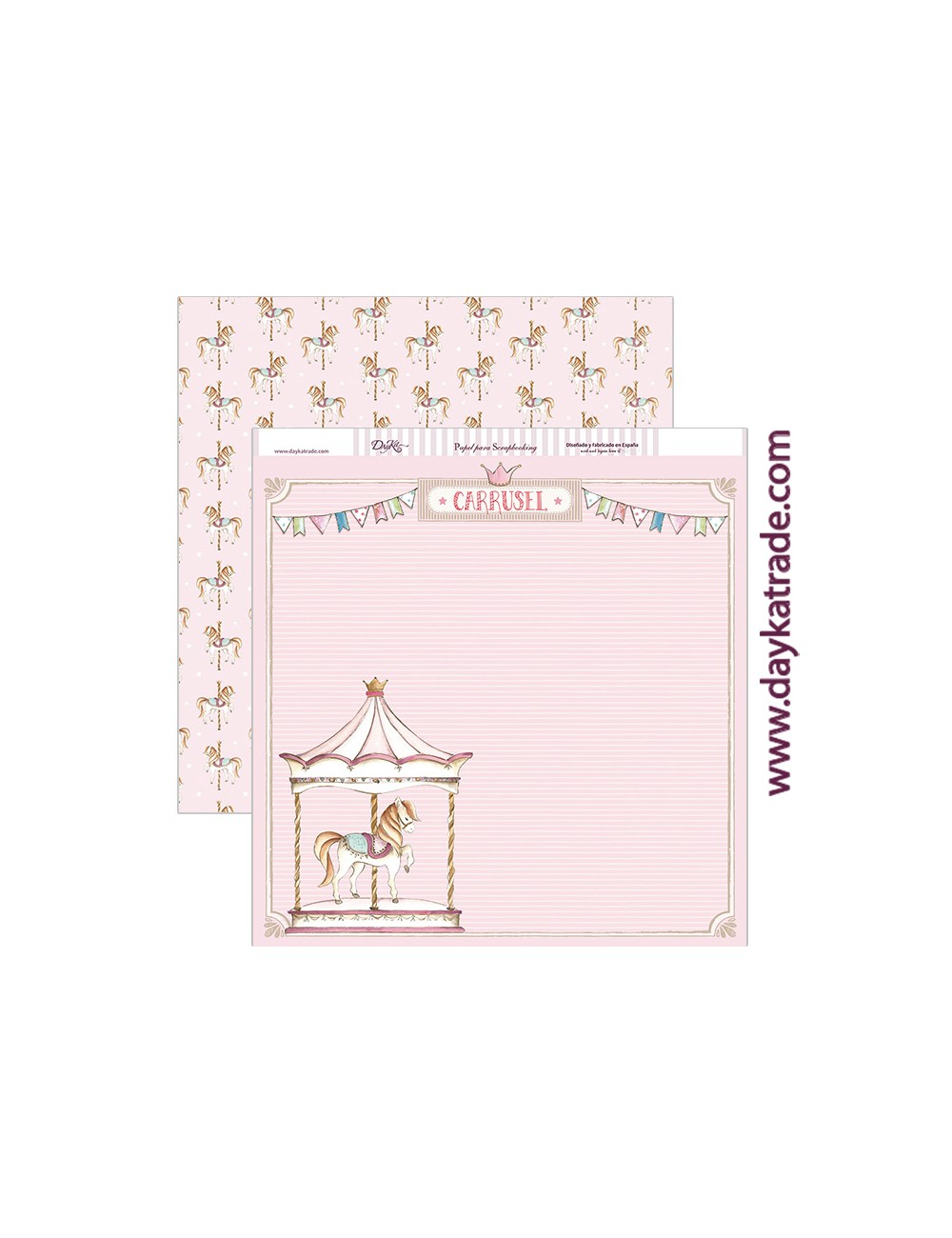 papel scrapbooking "carrusel"