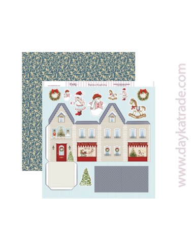 papel scrapbooking "casita beige"