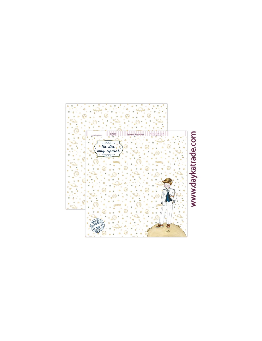 papel scrapbooking "Comunión niño almirante"