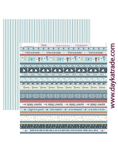 papel scrapbooking "Comunión niño tiras"