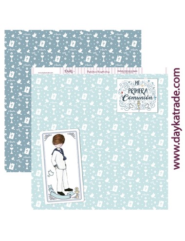 papel scrapbooking "Comunión niño"