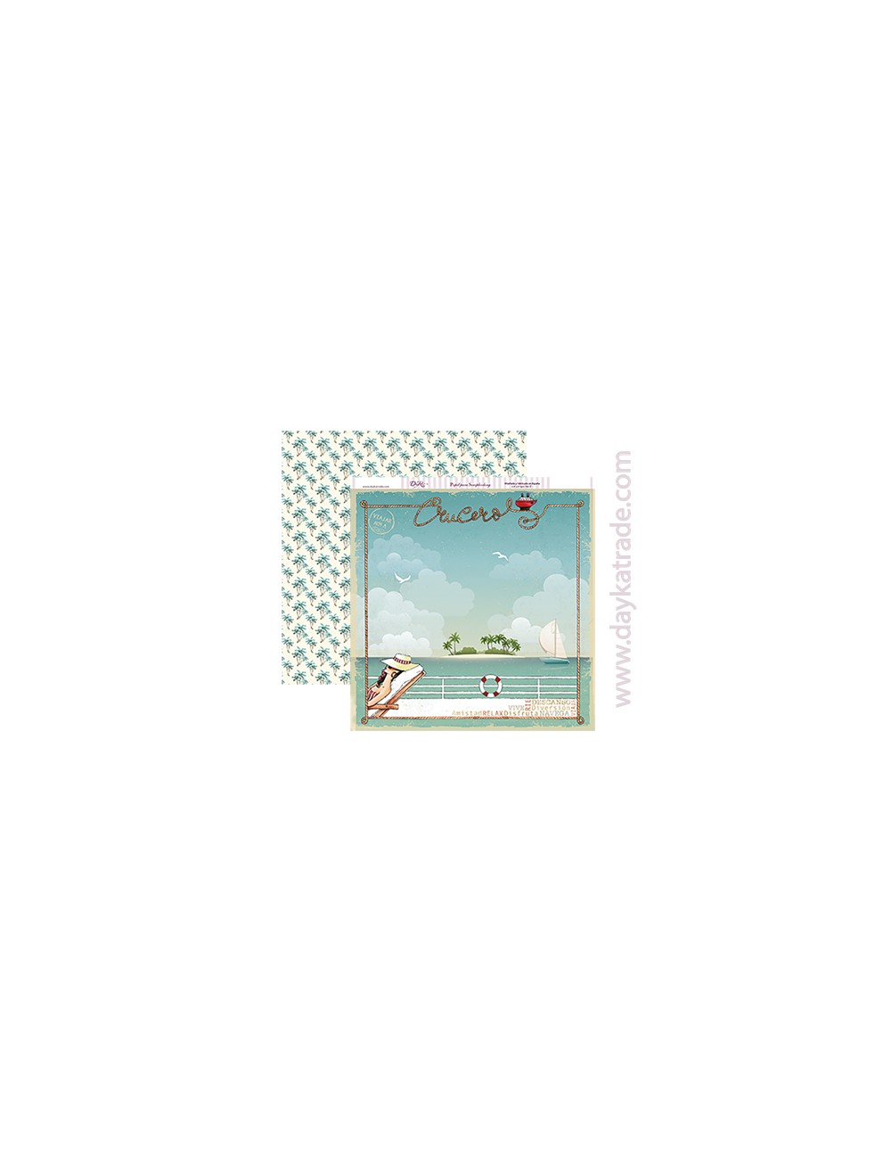 papel scrapbooking "crucero"