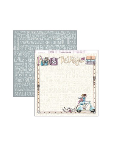 papel scrapbooking "dayka de viaje"