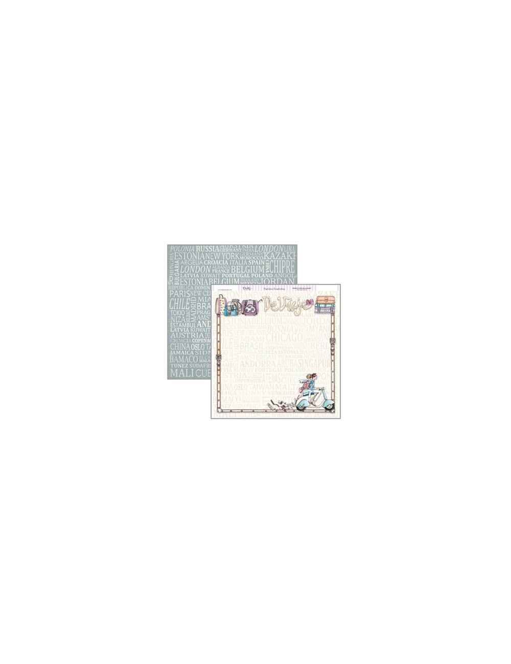 papel scrapbooking "dayka de viaje"