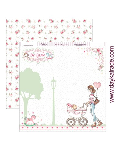 papel scrapbooking "de paseo" dayka trade