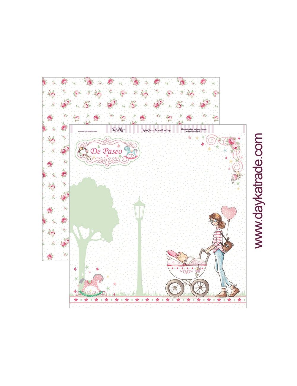 papel scrapbooking "de paseo" dayka trade