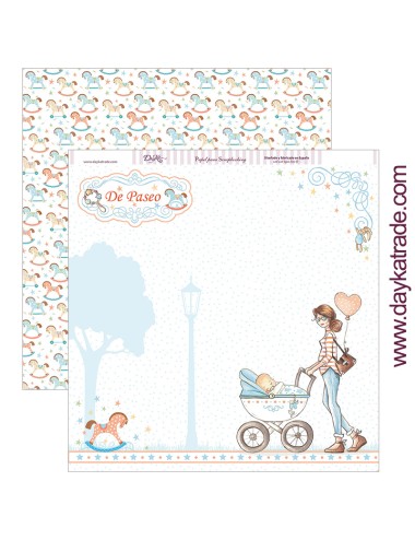 papel scrapbooking "de paseo" dayka trade