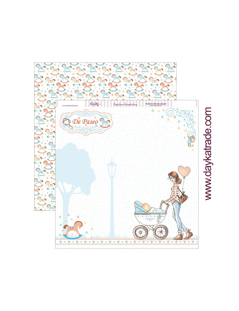 papel scrapbooking "de paseo" dayka trade