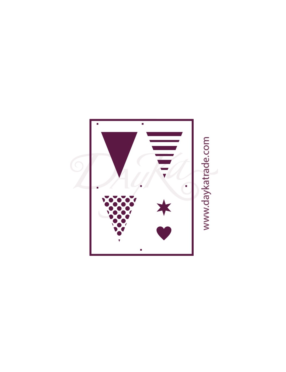 Plantilla de estarcido para decorar  "banderines"