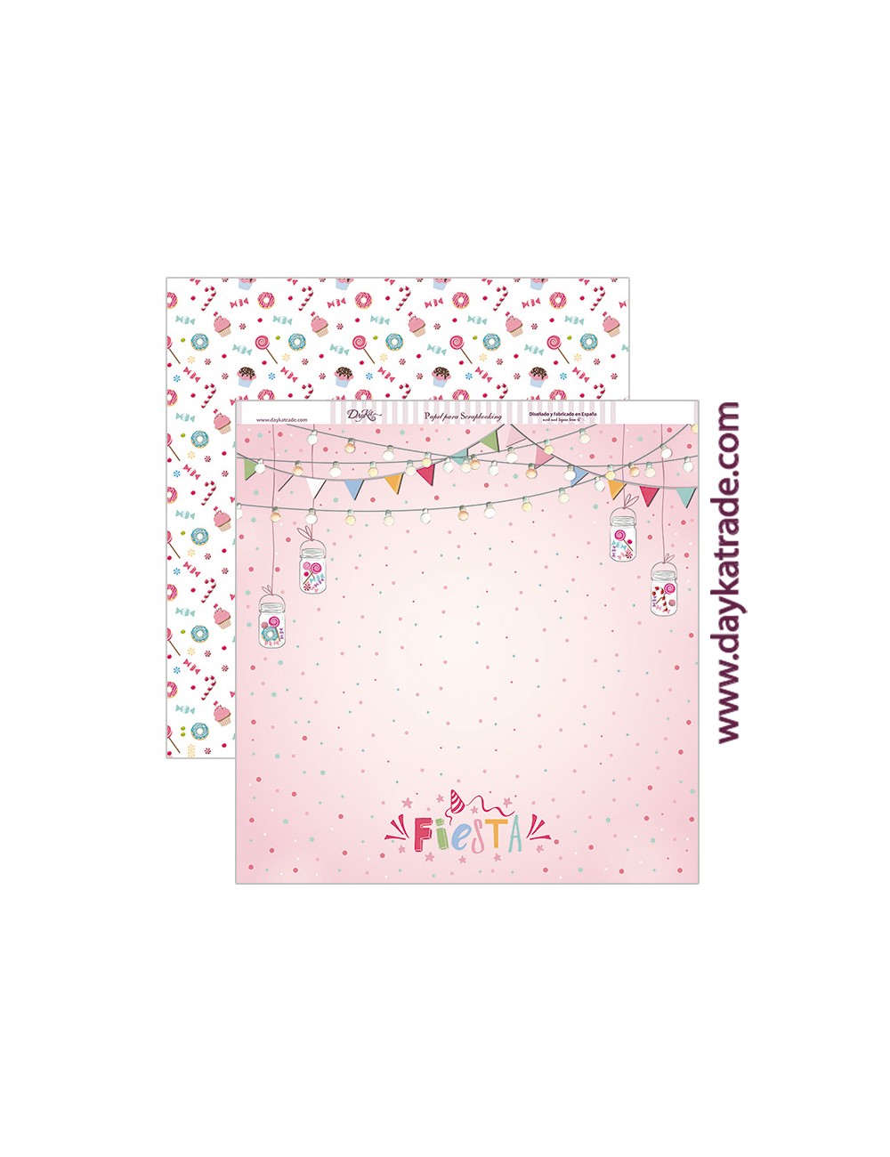 papel scrapbooking "fiesta niña "