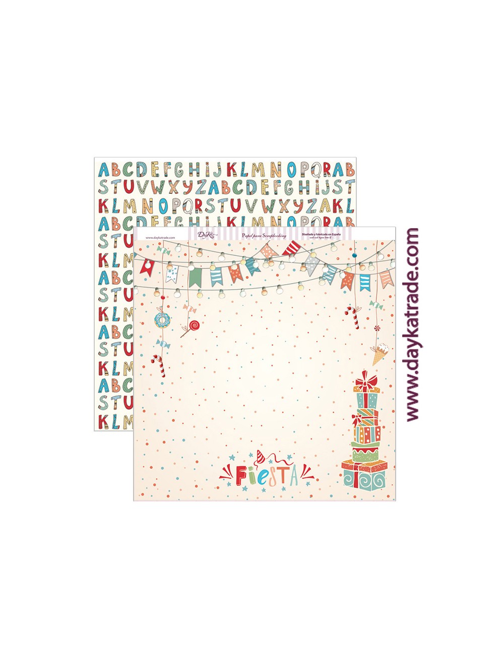 papel scrapbooking "fiesta"