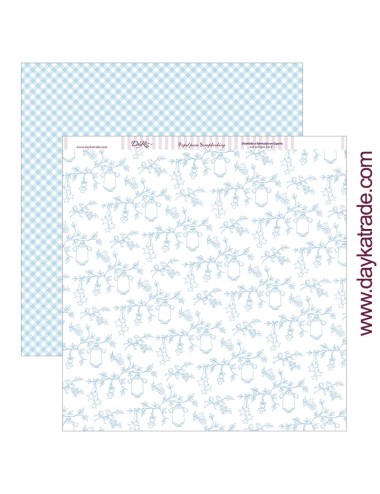 papel scrapbooking "floral con pajaritos" dayka trade