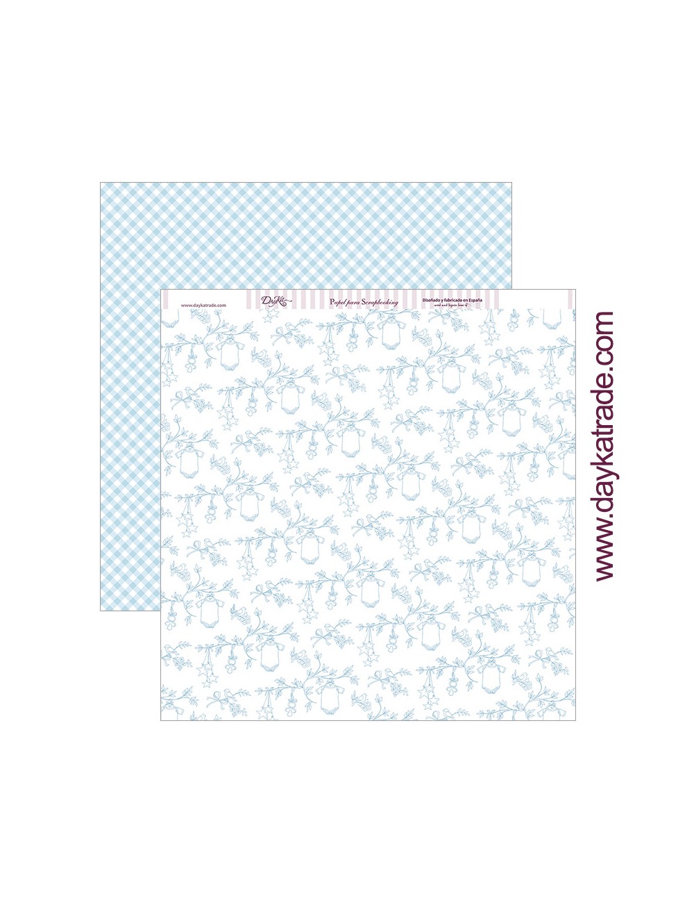 papel scrapbooking "floral con pajaritos" dayka trade