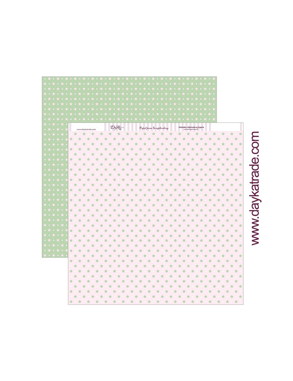 papel scrapbooking "fondo de estrellas y lunares" dayka trade
