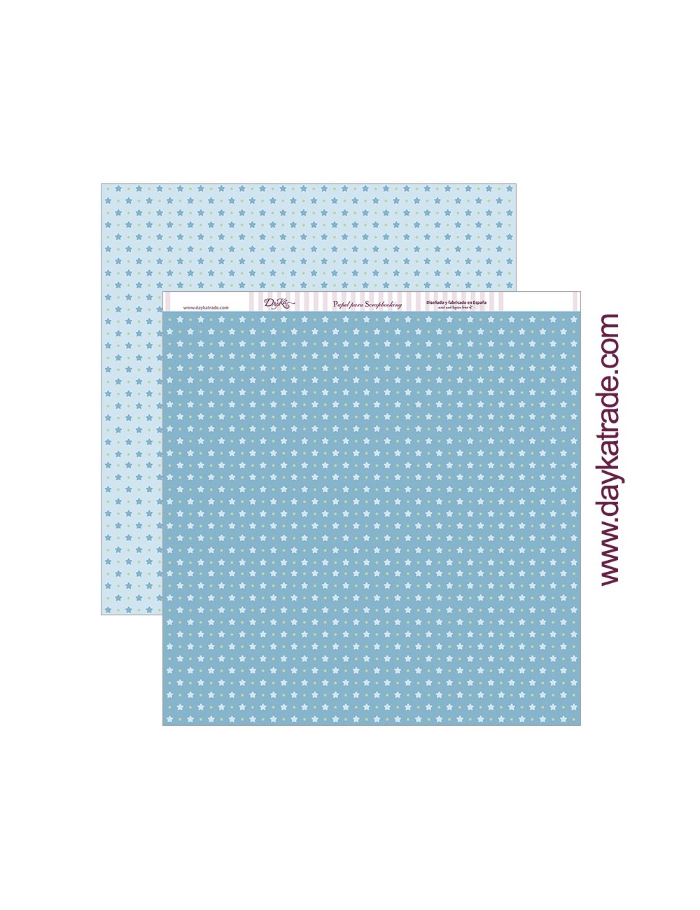 papel scrapbooking "fondo de estrellas y lunares" dayka trade