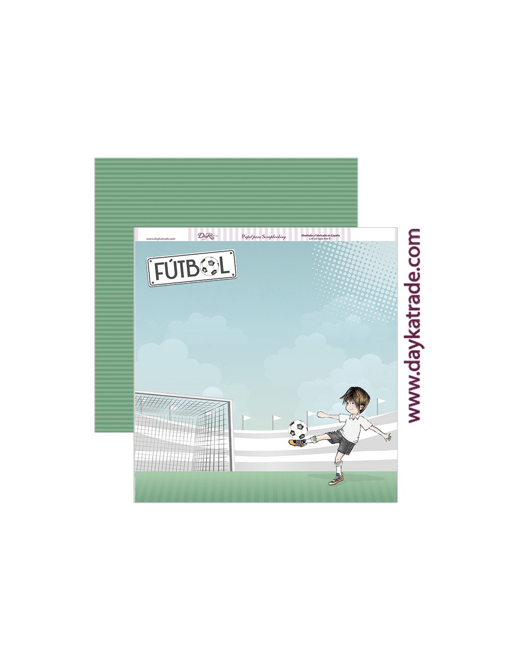 papel scrapbooking "fútbol"