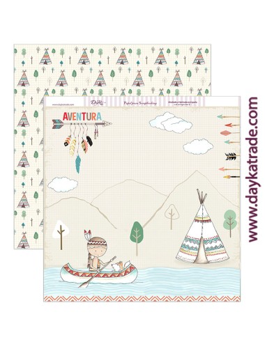 papel scrapbooking "indio"