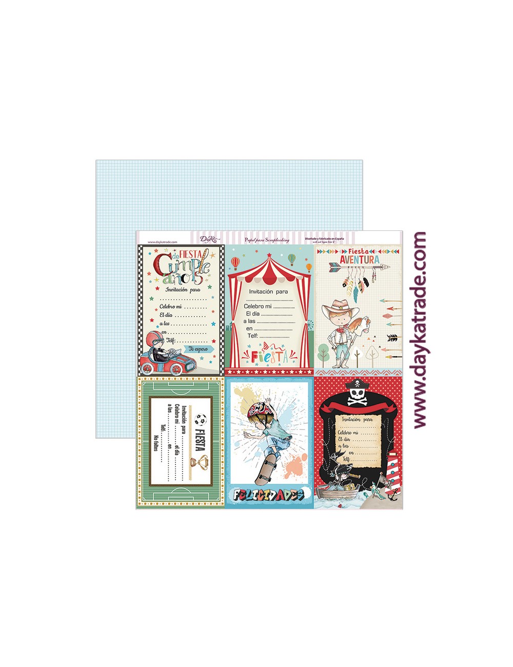 papel scrapbooking "invitaciones niños"