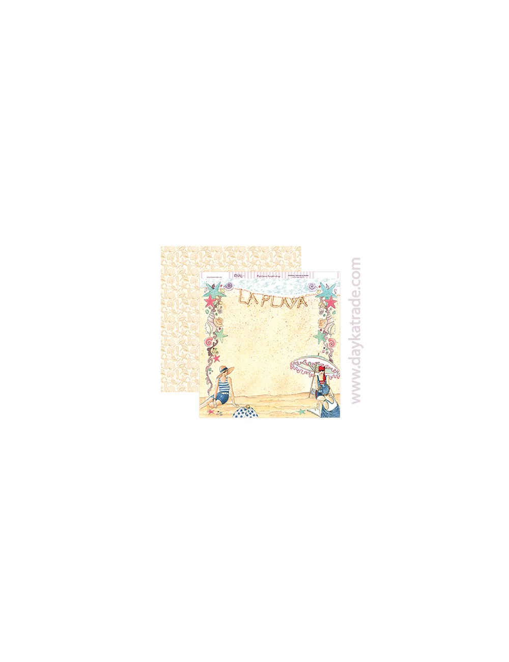 papel scrapbooking "la playa"