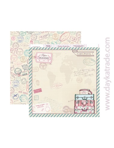papel scrapbooking "maletas"