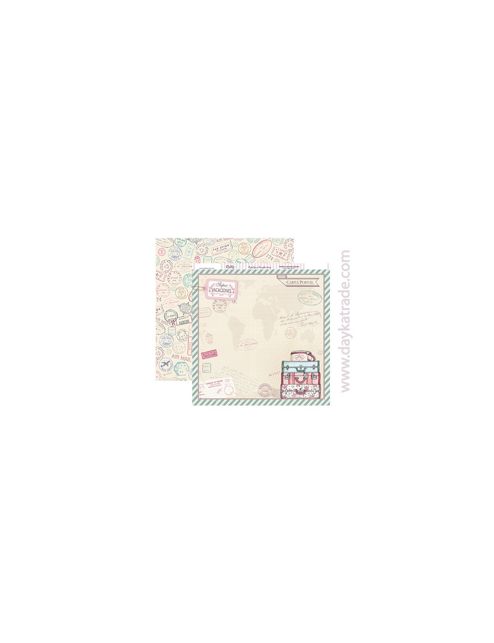 papel scrapbooking "maletas"