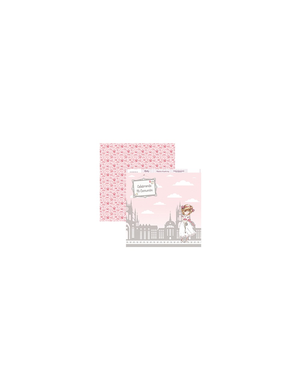 papel scrapbooking "Mi Primera Comunión niña"