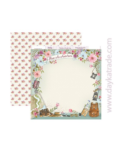papel scrapbooking "paso a la aventura"