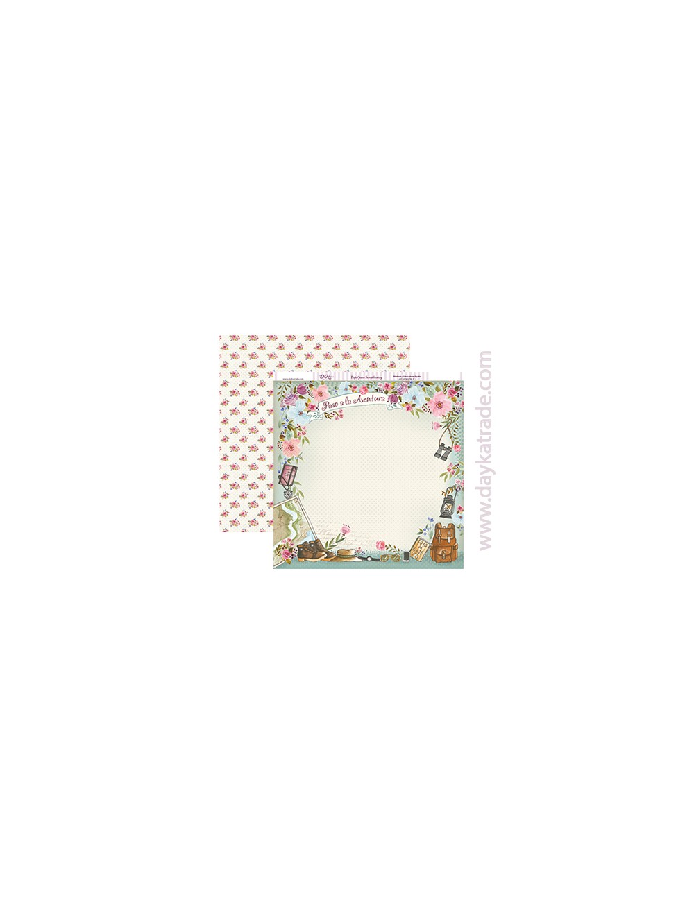 papel scrapbooking "paso a la aventura"