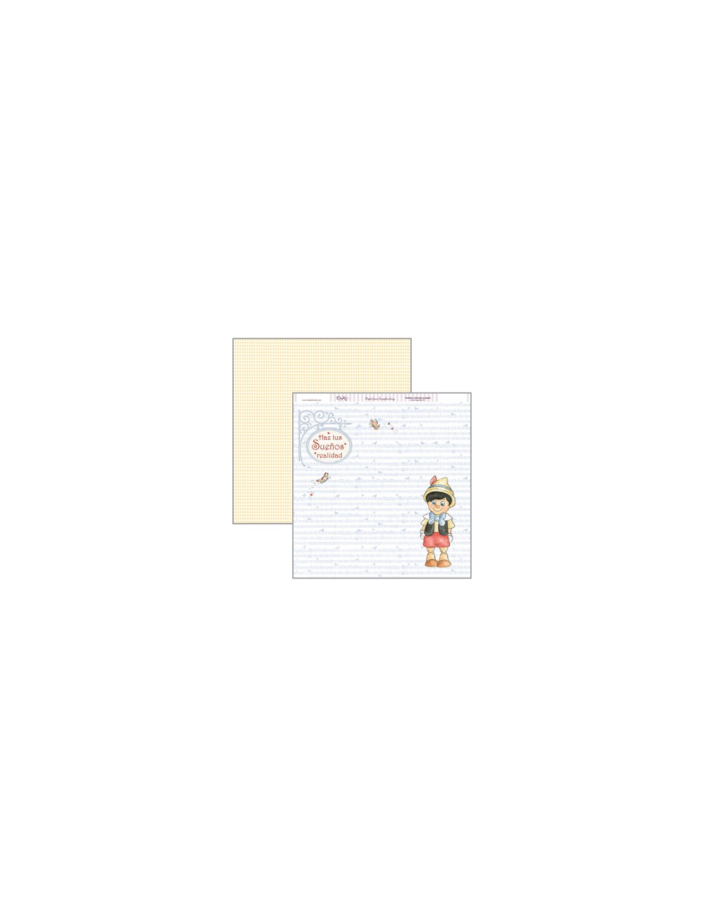 papel scrapbooking "pinocho"