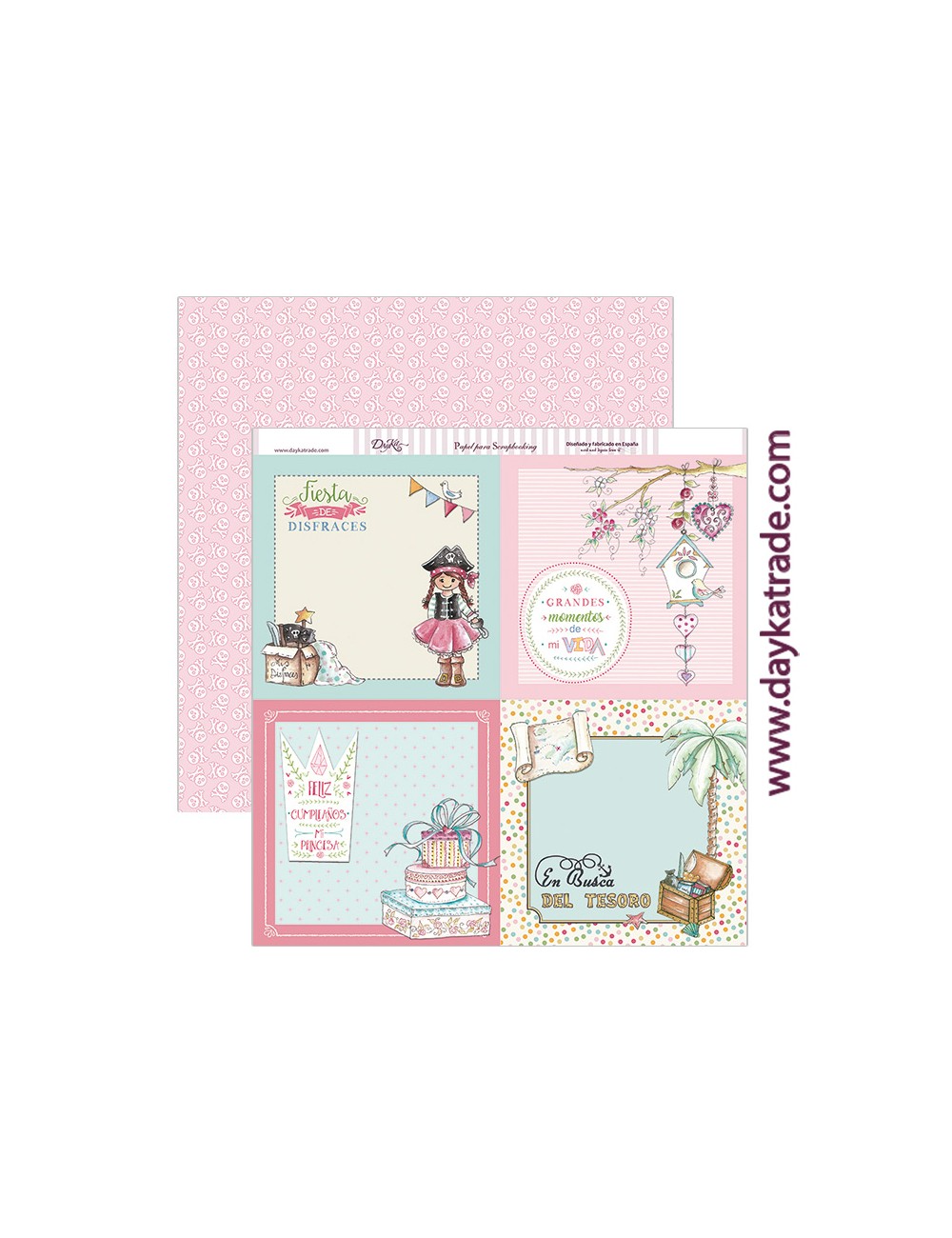 papel scrapbooking "portadas niña"