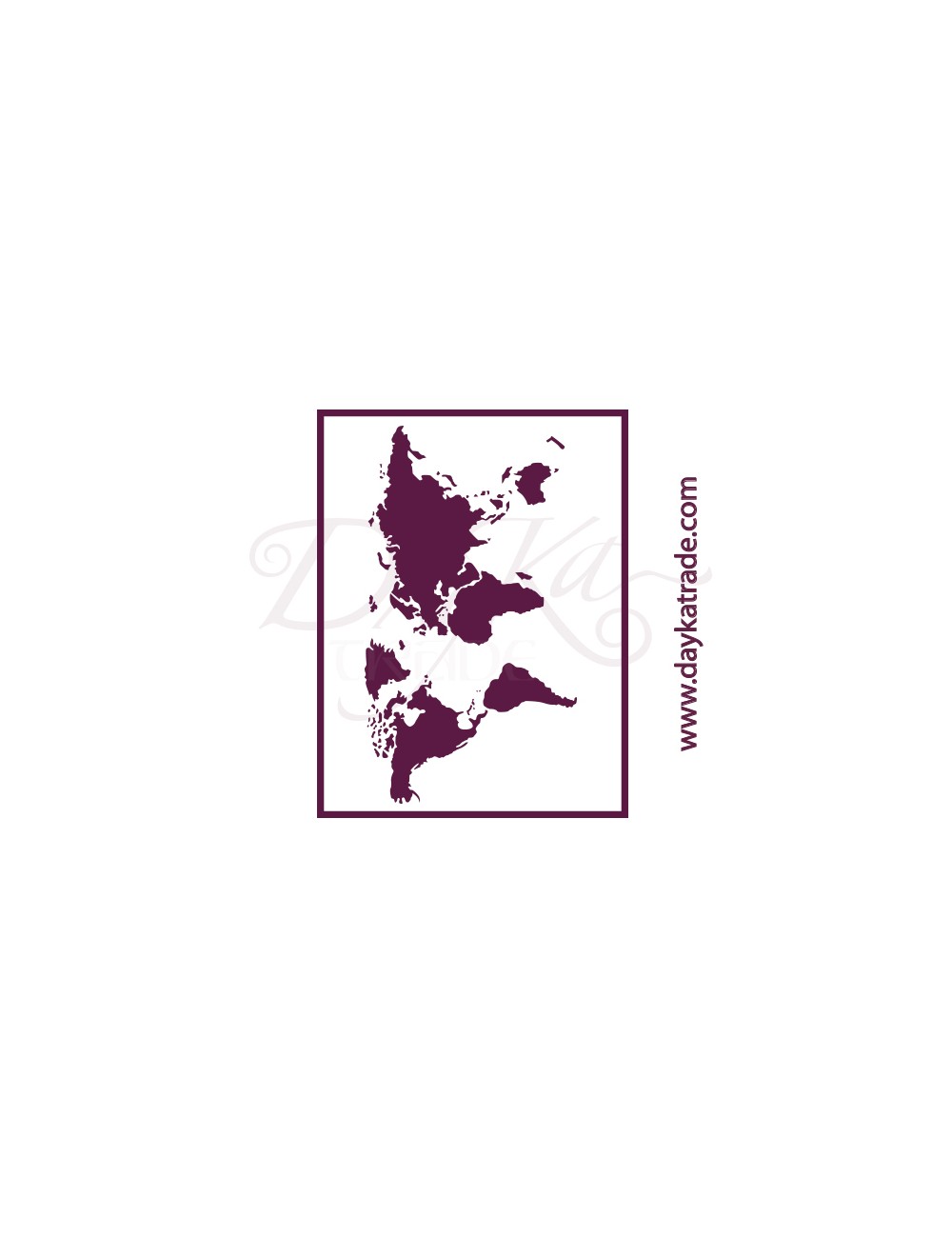Plantilla de estarcido para decorar  "mapa mundi"