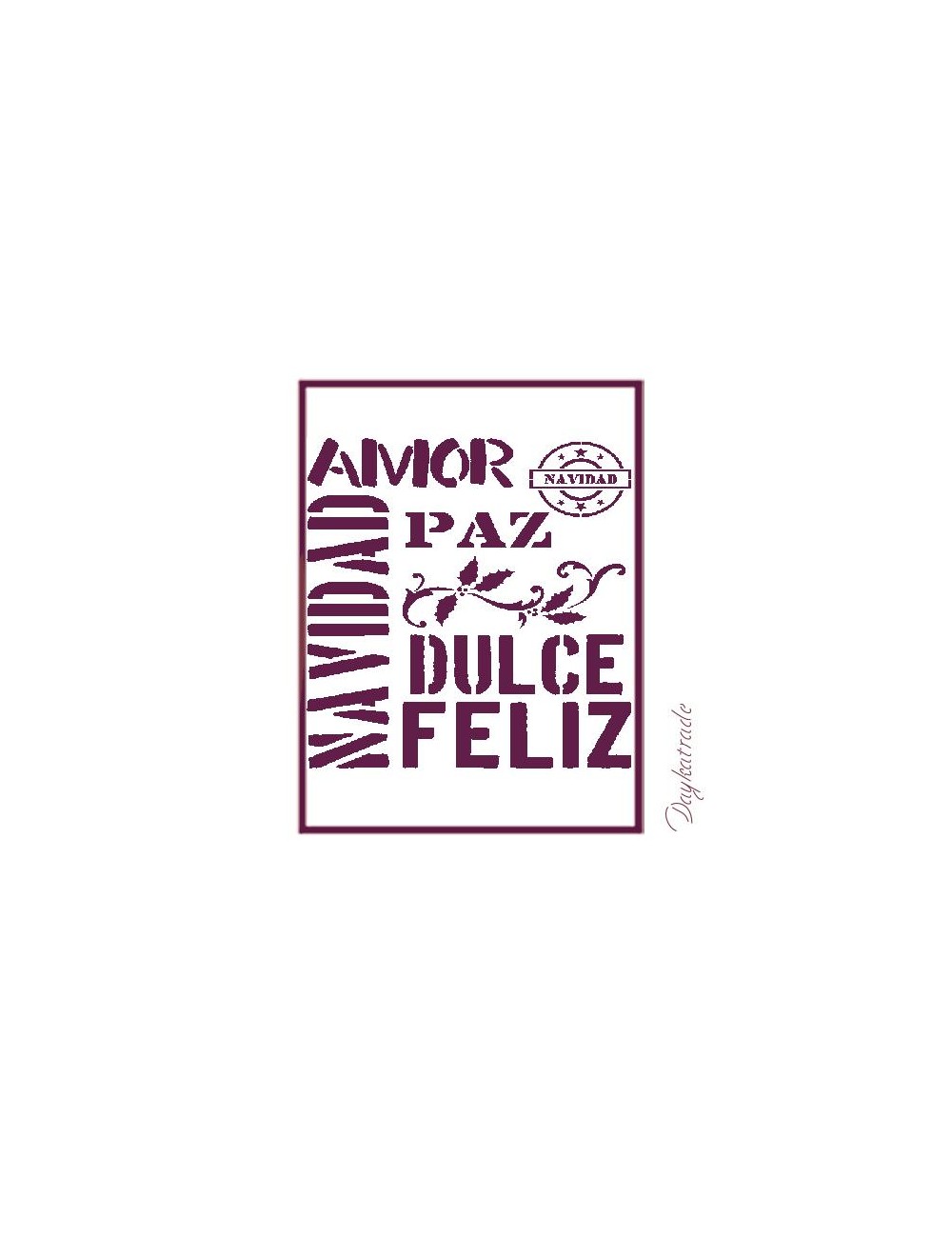 Plantilla de estarcido para decorar  "Navidad"