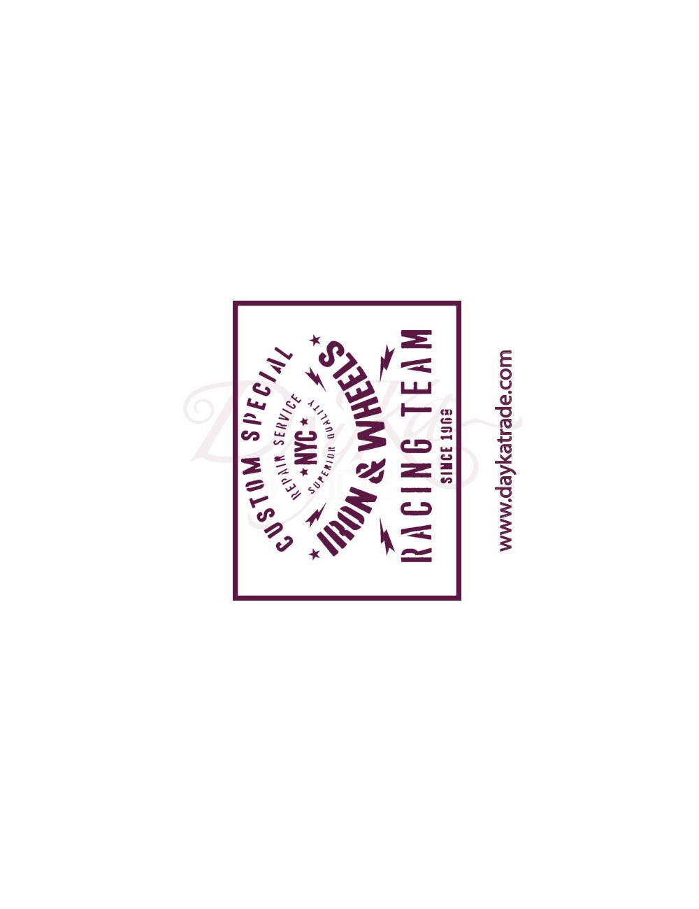 Plantilla de estarcido para decorar  "racing team"
