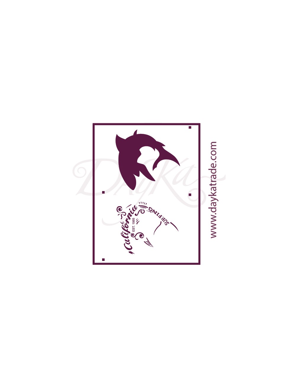 Plantilla de estarcido para decorar  "shark"