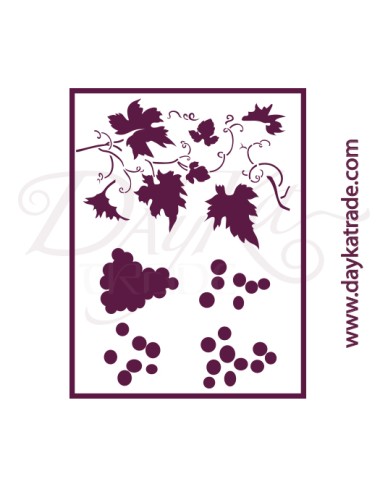 Plantilla de estarcido para decorar  "uvas"
