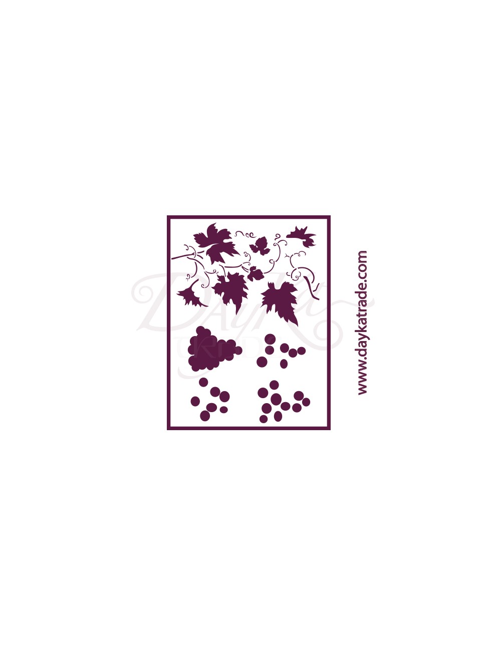 Plantilla de estarcido para decorar  "uvas"
