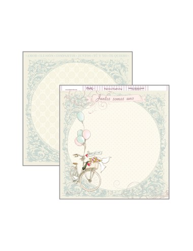 papel scrapbooking dayka "bici"