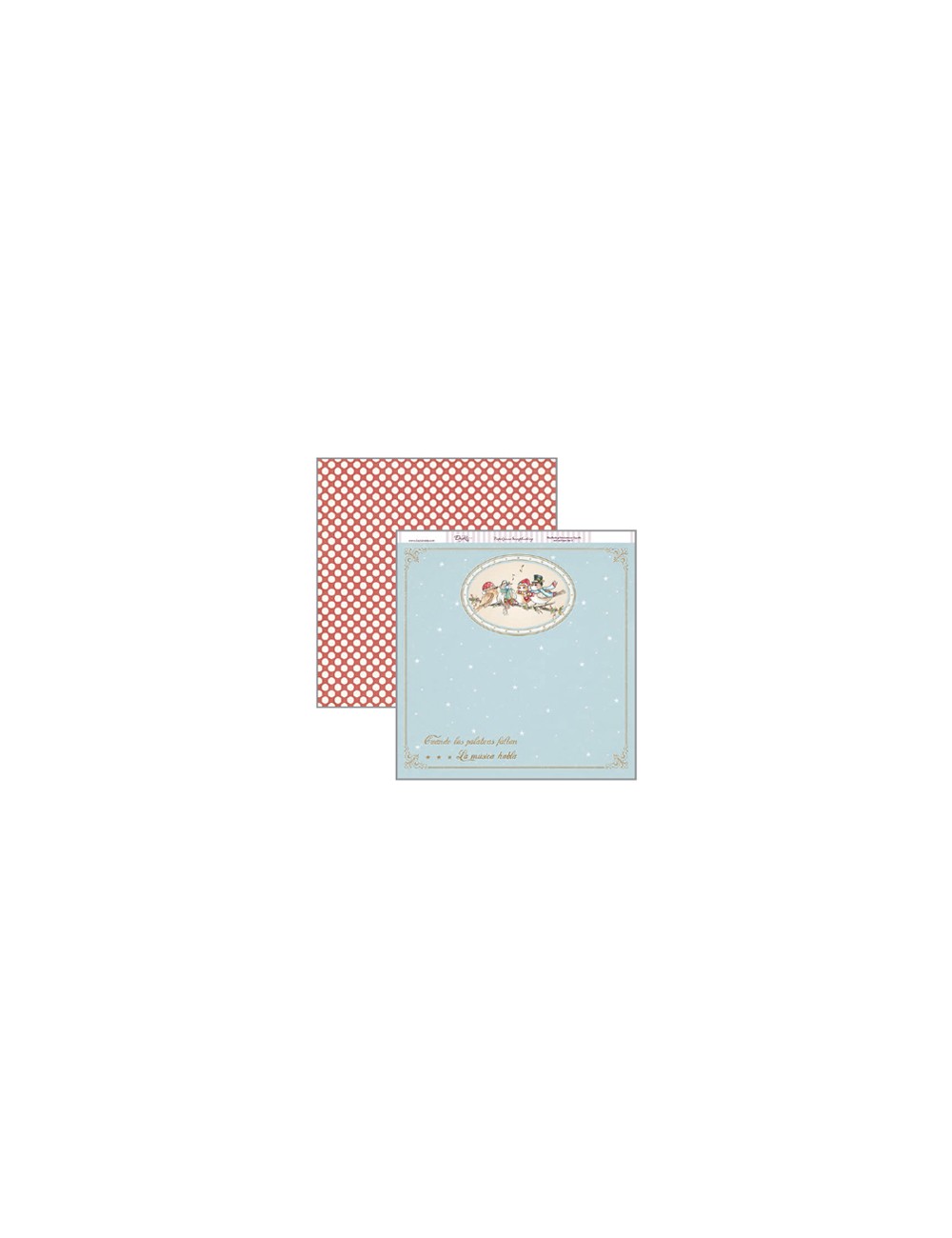 papel scrapbooking Navidad pájaros