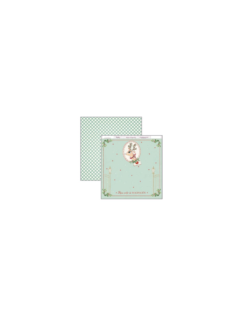 papel scrapbooking Navidad reno
