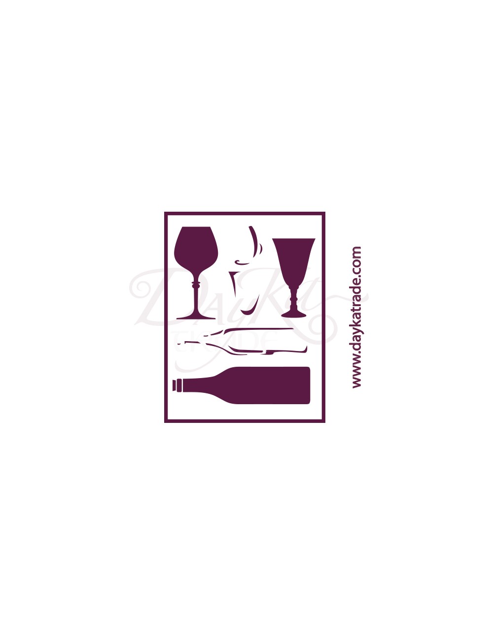plantilla de estarcido para decorar  "copas y botella"