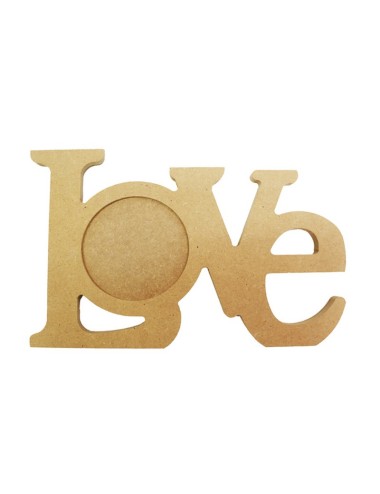 porta fotos love para foto redonda