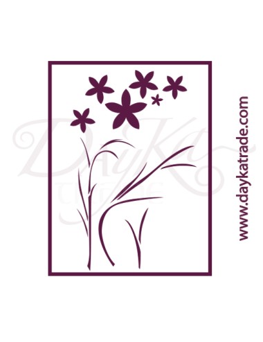 Plantillas de estarcido A4 dayka  "flores "