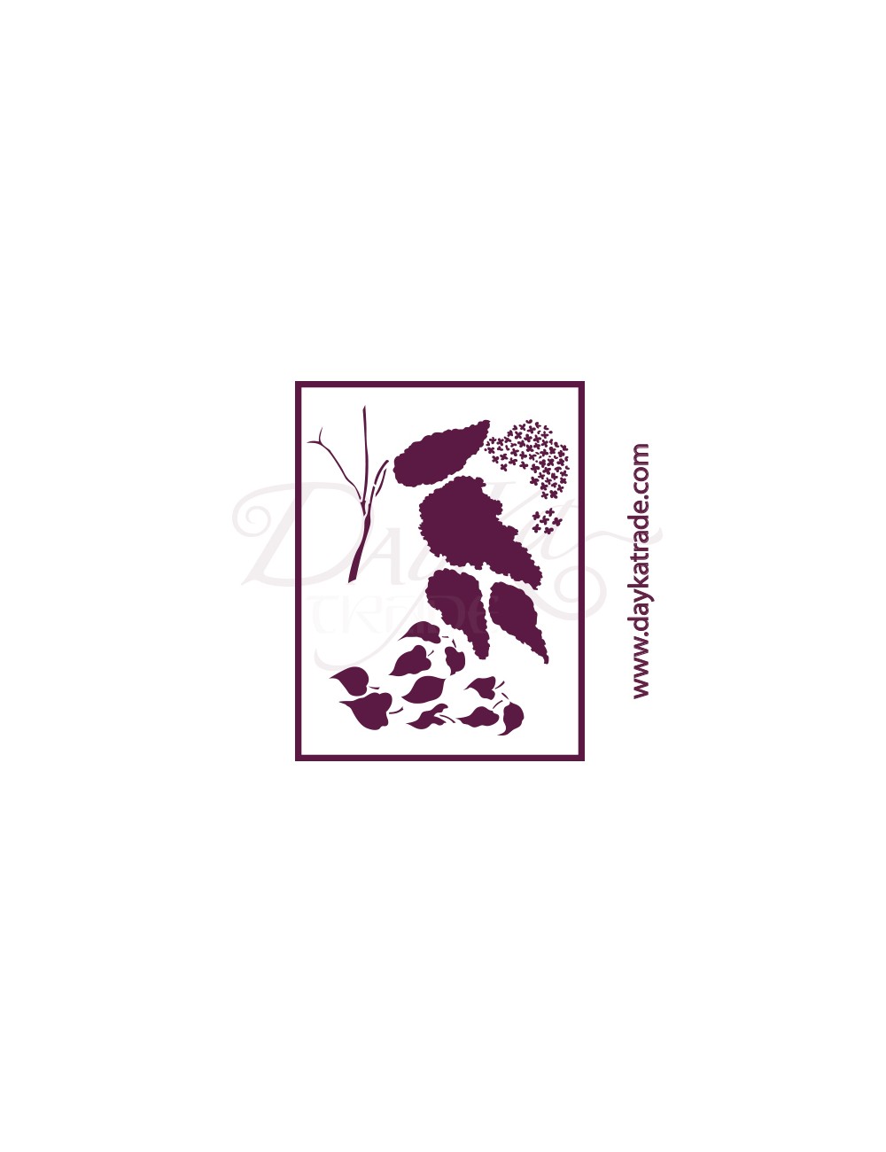 Plantillas de estarcido A4 dayka  "flores lilas"