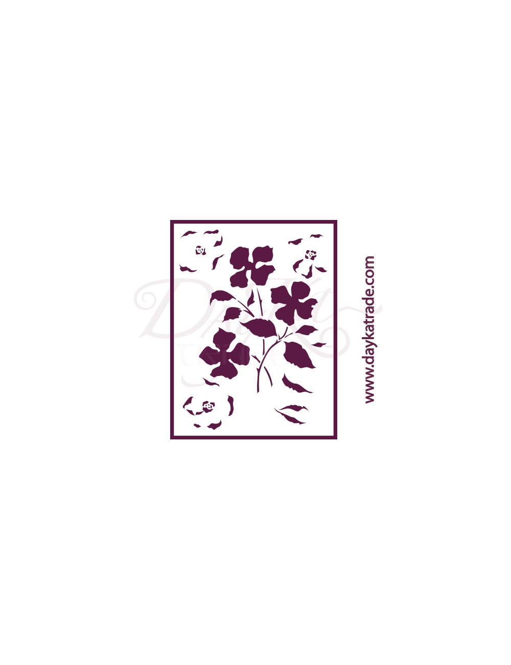 Plantillas de estarcido A4 dayka  "flores malva"