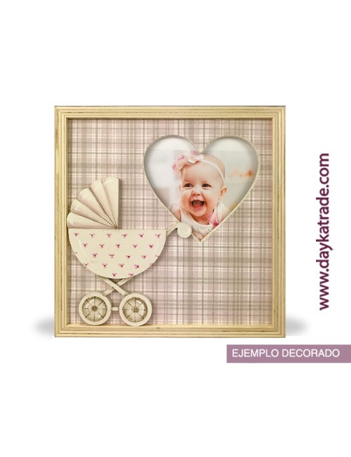 portafotos infantil carrito corazón