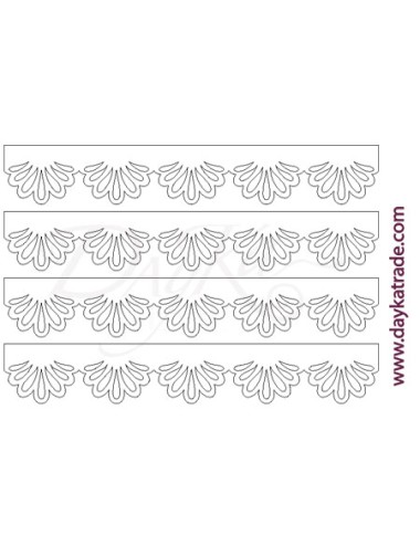 puntillas set de 4 de cartón blanco