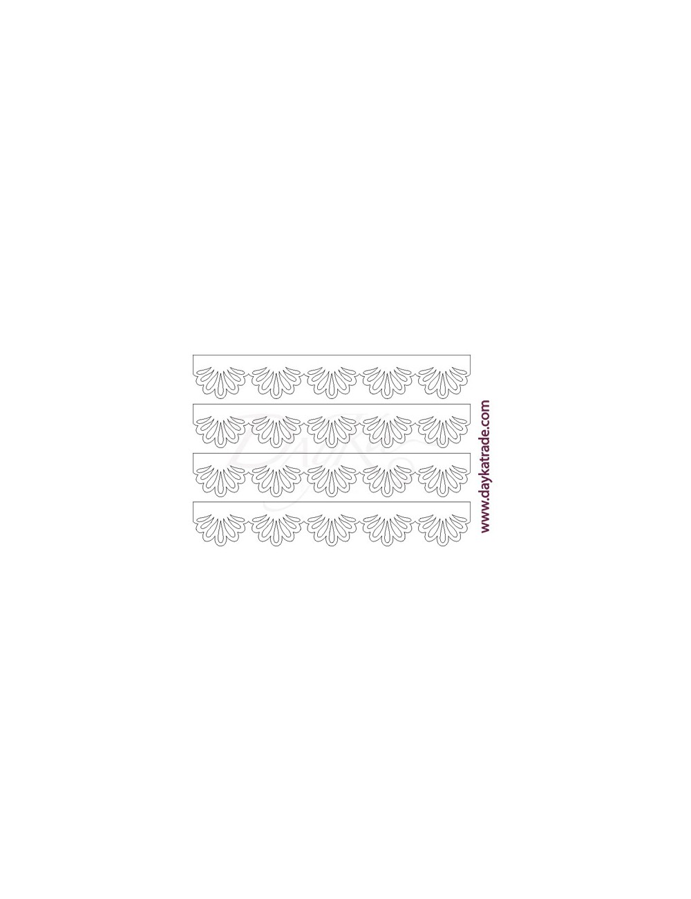 puntillas set de 4 de cartón blanco