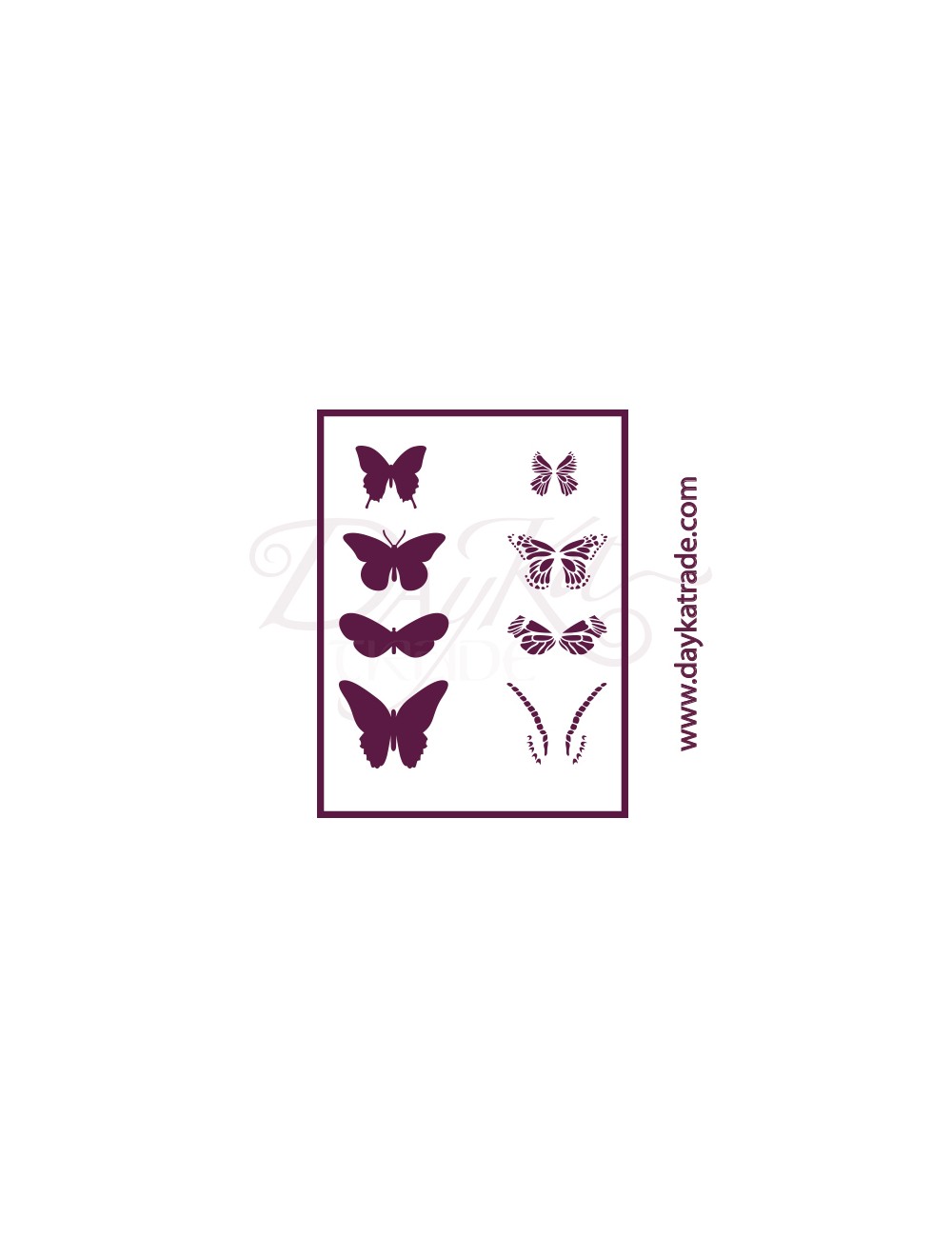 Plantillas de estarcido A4 dayka  "mariposas"